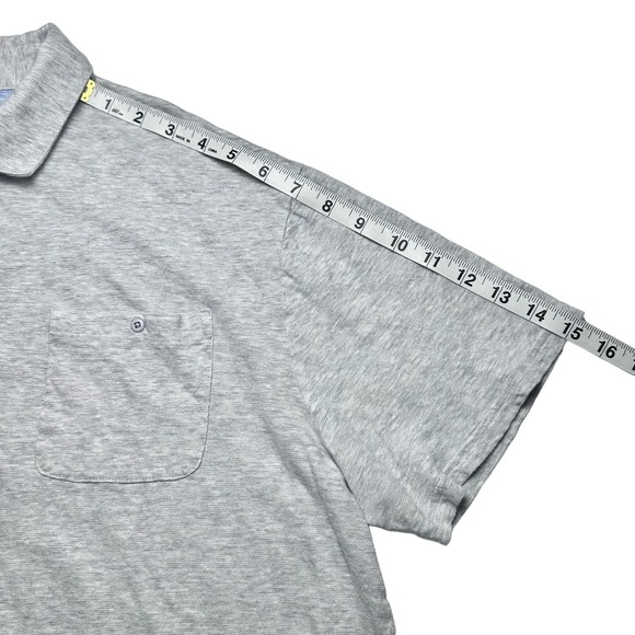 Johnnie-O | Men | Hangin' Out Castaway Gray Cotton Linen Blend Polo Shirt | XL - Picture 6 of 12